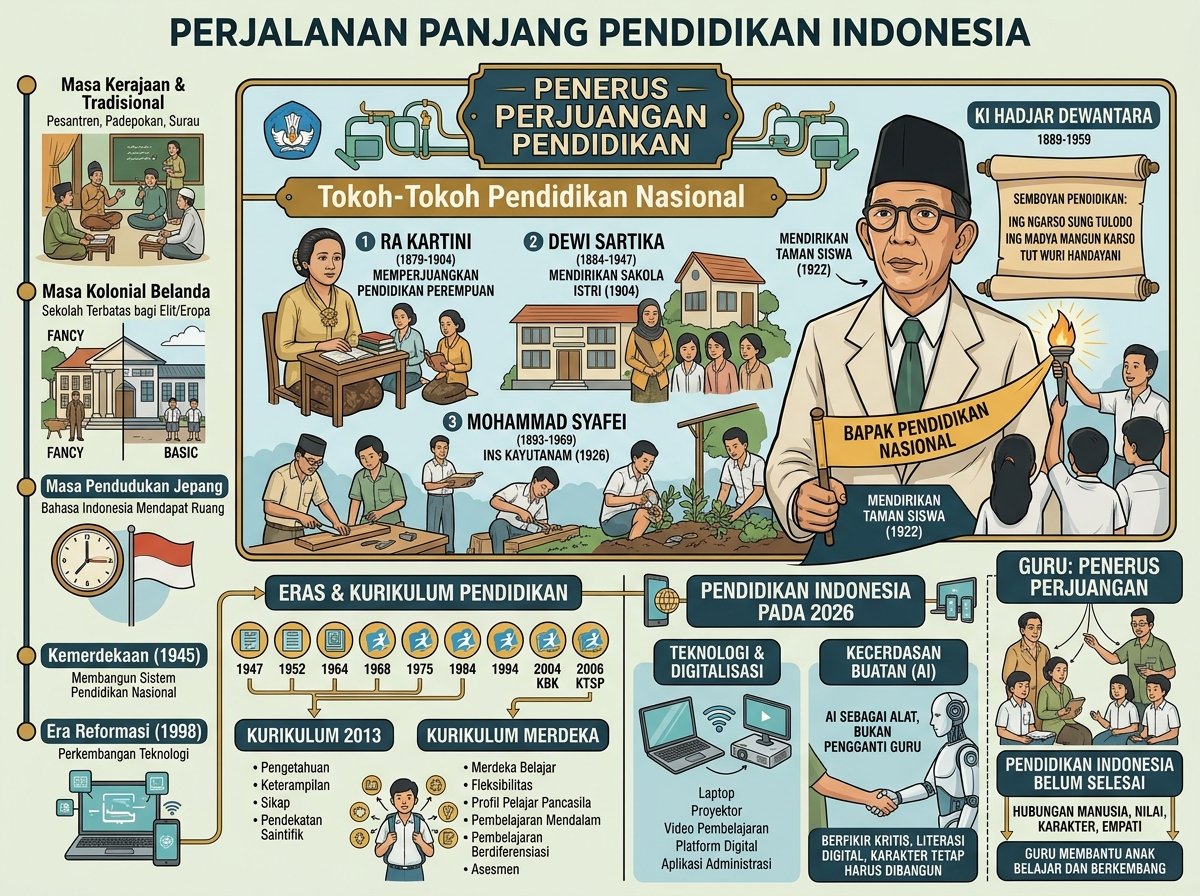 Pencetus dan Penggerak Pendidikan di Indonesia dari Masa ke Masa hingga 2026