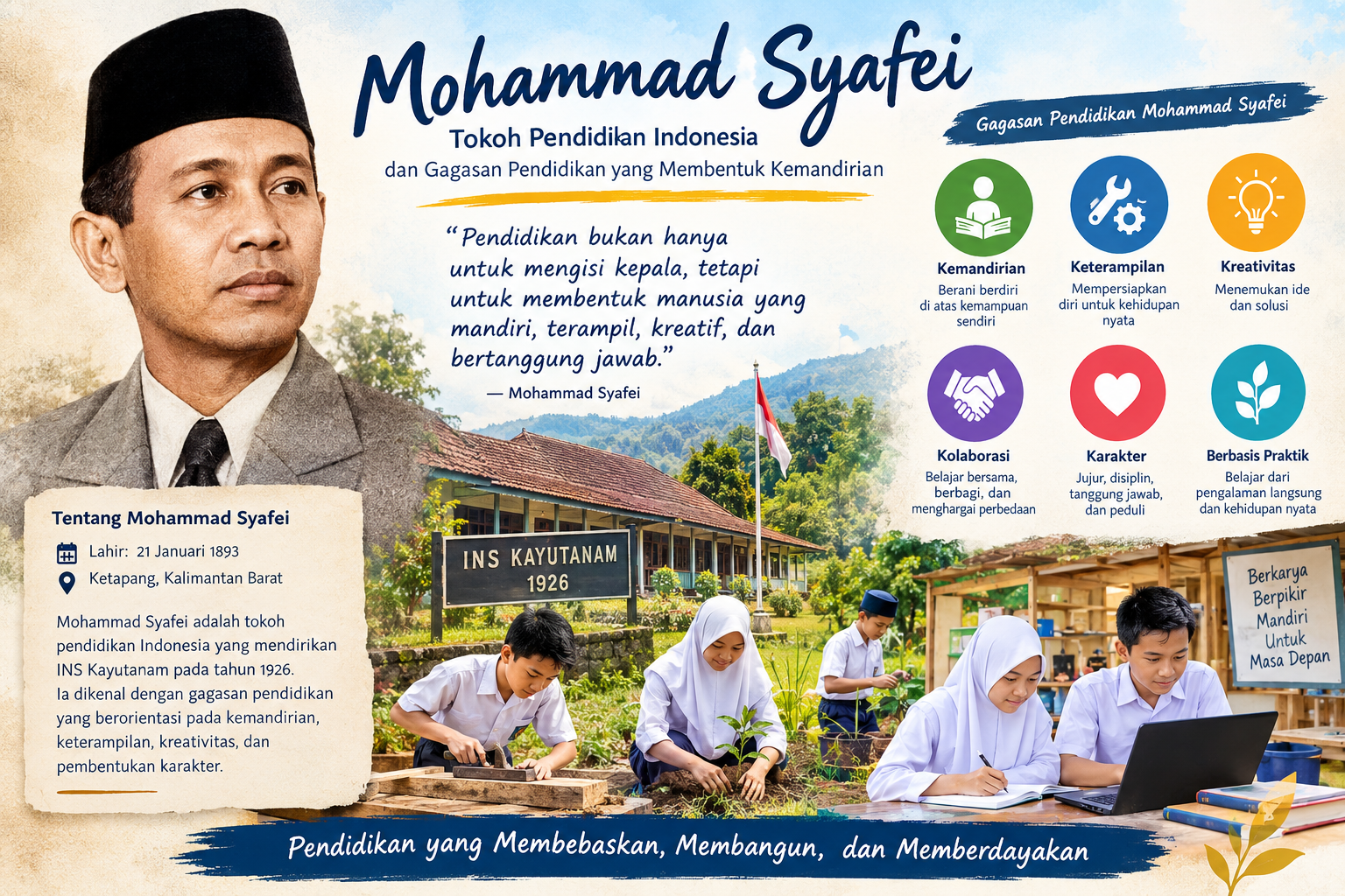 Mohammad Syafei: Tokoh Pendidikan Indonesia dan Gagasan Pendidikan yang Membentuk Kemandirian Mohammad Syafei: Tokoh Pendidikan Indonesia dan Gagasan Pendidikan yang Membentuk Kemandirian